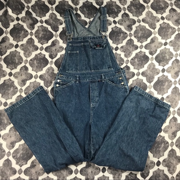 Calvin Klein Denim - •{Calvin Klein}• blue denim overalls M vintage 90s